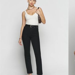 Reformation black Liza ultra high rise jeans size 26